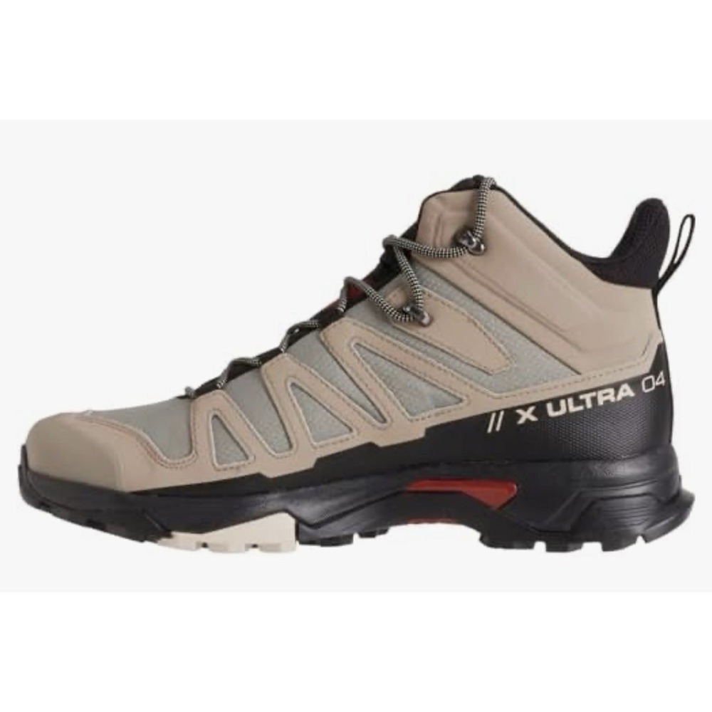 Salomon X Ultra 4 Mid Gore-Tex Hiking Boots Waterproof Vintage Khaki Black US 13 - Picture 3 of 14